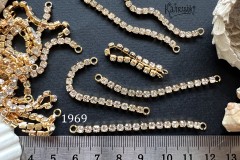 Коннектор "цепочка" со стеклом 56 мм, №1969, 1 шт Коннектор "цепочка" со стеклом 56 мм, №1969, 1 шт