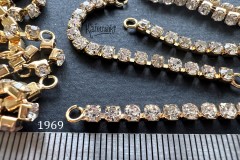 Коннектор "цепочка" со стеклом 56 мм, №1969, 1 шт Коннектор "цепочка" со стеклом 56 мм, №1969, 1 шт