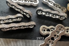 Коннектор-расширитель на 4 нити с фианитами, 7х25 мм, №1973, 1 шт Коннектор-расширитель на 4 нити с фианитами, 7х25 мм, №1973, 1 шт