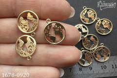 Подвеска "Земля" 16 мм №1678-0920, 1 шт Подвеска "Земля" 16 мм №1678-0920, 1 шт