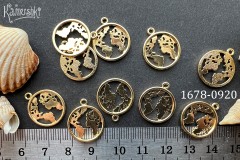 Подвеска "Земля" 16 мм №1678-0920, 1 шт Подвеска "Земля" 16 мм №1678-0920, 1 шт