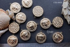 Подвеска монетка 15х18 мм, №1703-0920, 1 шт Подвеска монетка 15х18 мм, №1703-0920, 1 шт