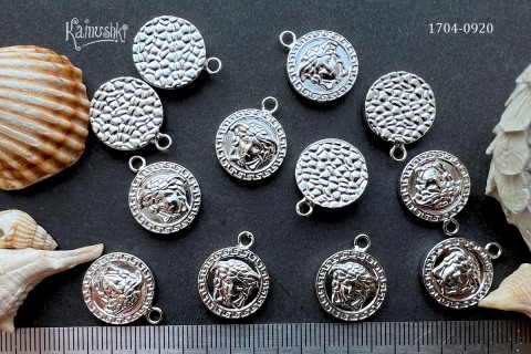 Подвеска монетка 15х18 мм, №1704-0920, 1 шт