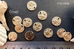 Подвеска "круг со звездами" 12 мм, №1723-0920, 1 шт. Подвеска "круг со звездами" 12 мм, №1723-0920, 1 шт.
