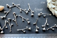 Подвеска "веточка с бутонами" 22,5мм, №1736, 1 шт. Подвеска "веточка с бутонами" 22,5мм, №1736, 1 шт.