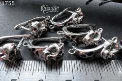 Швензы с английским замочком №1755 "пантера", 8х15 мм, 1 пара Швензы с английским замочком №1755 "пантера", 8х15 мм, 1 пара