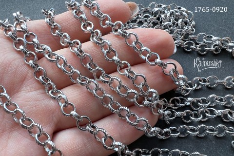 Цепь "рельефные кольца" 6 мм, отрезок 50 см, №1765-0920 Цепь "рельефные кольца" 6 мм, отрезок 50 см, №1765-0920