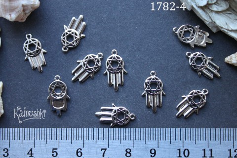 Подвеска "хамса" 10х17 мм №1782-4, 1 шт
