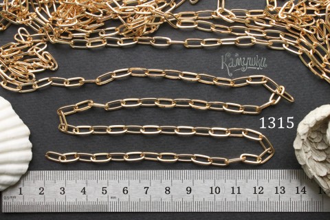 Цепь, овальная средняя, звено 5х10 мм, №1315, отрезок 50 см
