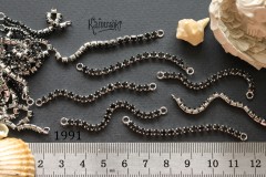 Коннектор "цепочка" со стеклом 56 мм, №1991, 1 шт