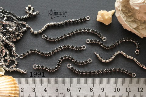 Коннектор "цепочка" со стеклом 56 мм, №1991, 1 шт