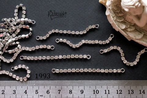 Коннектор "цепочка" со стеклом 56 мм, №1993, 1 шт
