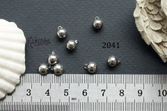 Подвеска "маленький шарик" 6х8 мм №2041, 1 шт Подвеска "маленький шарик" 6х8 мм №2041, 1 шт