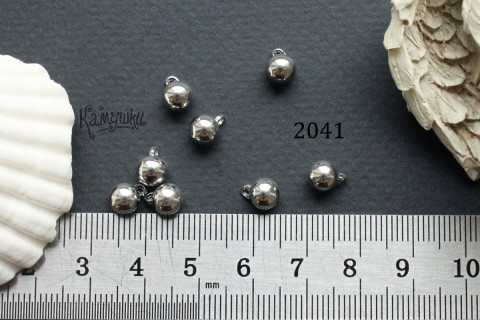 Подвеска "маленький шарик" 6х8 мм №2041, 1 шт