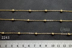 Цепочка № 2243, с шариками, звено 1,4х1,8 мм, отрезок 50 см Цепочка № 2243, с шариками, звено 1,4х1,8 мм, отрезок 50 см