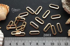 Коннектор "овал литой" 5х15 мм №2003, 1 шт Коннектор "овал литой" 5х15 мм №2003, 1 шт