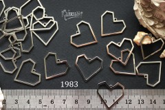 Подвеска-коннектор "геометрическое сердце" №1983 Подвеска-коннектор "геометрическое сердце" №1983