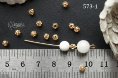 Бусина-шар "ромбики" 4 мм №573-1, 1 шт Бусина-шар "ромбики" 4 мм №573-1, 1 шт