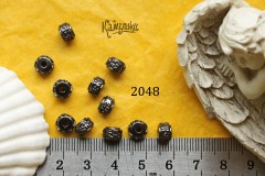 Бусина-рондель с узором, 4х7 мм, №2048, 1 шт Бусина-рондель с узором, 4х7 мм, №2048, 1 шт