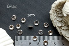 Бусина-рондель диск с ребристой гранью, 1х6 мм, №2075, 1 шт Бусина-рондель диск с ребристой гранью, 1х6 мм, №2075, 1 шт