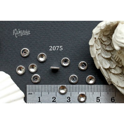Бусина-рондель диск с ребристой гранью, 1х7,5 мм, №2075, 1 шт
