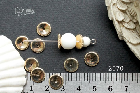 Бусина-рондель диск с ребристой гранью, 1х8,5 мм, №2070, 1 шт