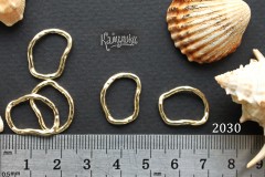 Коннектор "овал произвольный" 14х18 мм №2030, 1 шт Коннектор "овал произвольный" 14х18 мм №2030, 1 шт