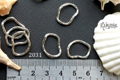 Коннектор "овал произвольный" 14х18 мм №2031, 1 шт