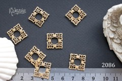 Коннектор "квадрат узорчатый" 15х15 мм, №2086-0920, 1 шт