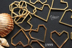 Подвеска-коннектор "геометрическое сердце" №1999, 22 мм, 1 шт Подвеска-коннектор "геометрическое сердце" №1999, 22 мм, 1 шт