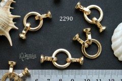 Застежка трехкомпонентная круглая, 35х17 мм, №2290, 1 шт Застежка трехкомпонентная круглая, 35х17 мм, №2290, 1 шт