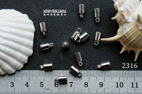 Концевик для шнура 4 мм, №2316, 1 шт Концевик для шнура 4 мм, №2316, 1 шт