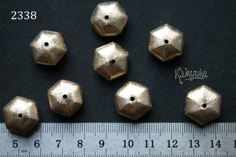 Бусина "объёмный шестигранник" 18 мм, №2338-0920, 1 шт