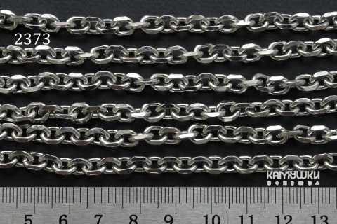 Цепь овальная с гранями, звено 6х8 мм, № 2373, отрезок 50 см Цепь овальная с гранями, звено 6х8 мм, № 2373, отрезок 50 см