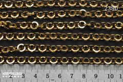 Цепь фигурная, круглое звено 7 мм, №2380, отрезок 25 см Цепь фигурная, круглое звено 7 мм, №2380, отрезок 25 см