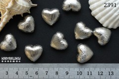 Бусина "сердце рельефное", 16х18 мм, №2391, 1 шт Бусина "сердце рельефное", 16х18 мм, №2391, 1 шт