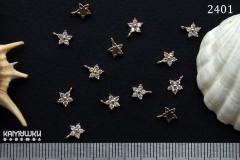 Подвеска "цветочек с фианитами" 5 мм, № 2401, 1 шт