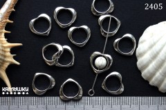 Коннектор "рамка для бусины сердце" 12 мм, №2405, 1 шт Коннектор "рамка для бусины сердце" 12 мм, №2405, 1 шт