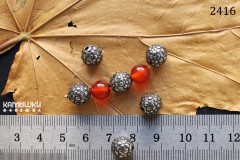 Бусина-шар "звезды" сталь, №2416S-0920, 1 шт Бусина-шар "звезды" сталь, №2416S-0920, 1 шт