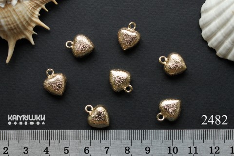 Подвеска "сахарное сердце" 12х14 мм, №2482, 1 шт