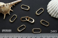 Застежка-карабин "овал граненый", 10х20 мм, №2493, 1 шт. Застежка-карабин "овал граненый", 10х20 мм, №2493, 1 шт.