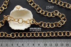 Цепь фигурная "рельефные кольца" 10 мм, №2587-0920, отрезок 50 см Цепь фигурная "рельефные кольца" 10 мм, №2587-0920, отрезок 50 см