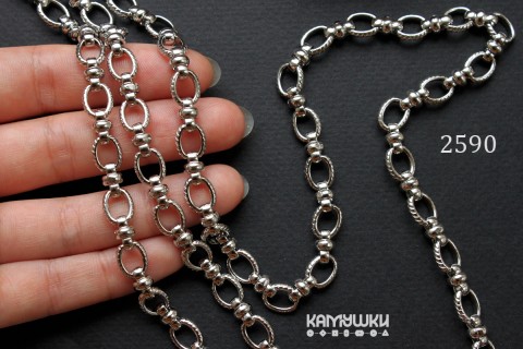 Цепочка фигурная "витой овал", № 2590, отрезок 24 см