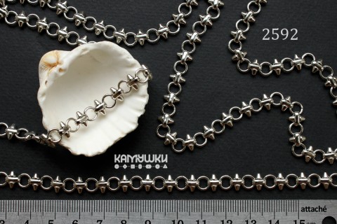 Цепь фигурная с шипами, отрезок 25 см, №2592 Цепь фигурная с шипами, отрезок 25 см, №2592