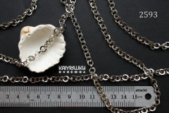 Цепь фигурная, круглое звено 6 мм, №2593, отрезок 25 см Цепь фигурная, круглое звено 6 мм, №2593, отрезок 25 см