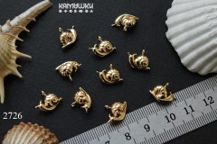 Подвеска 3D "улитка", 10х14 мм, №2726-0920, 1 шт