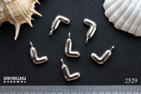 Подвеска объемные буквы, "L", 11х13 мм, №2529, 1 шт