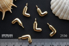 Подвеска объемные буквы, "L", 11х13 мм, №2530, 1 шт Подвеска объемные буквы, "L", 11х13 мм, №2530, 1 шт