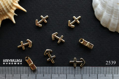 Подвеска зодиак "Стрелец", 6х10 мм, №2539, 1 шт