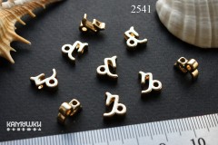 Подвеска зодиак "Козерог", 7х10 мм, №2541, 1 шт